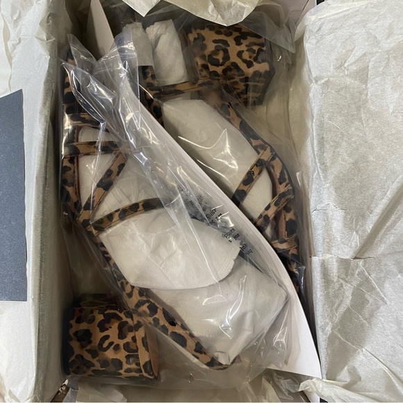 J Crew Odette strappy sandals in Leopard Suede - Picture 5 of 6